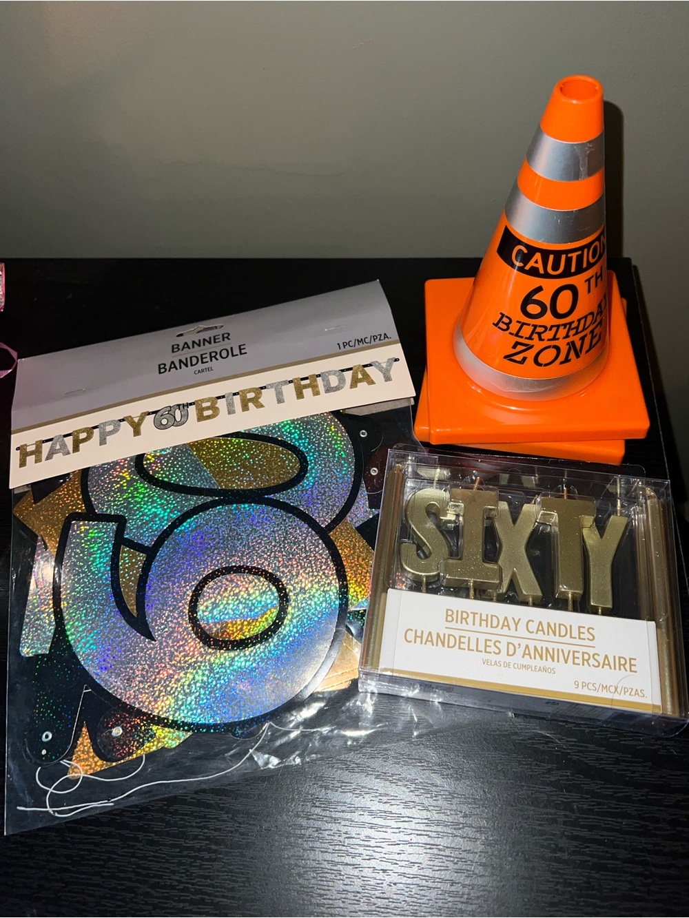 Birthday party supplies - 60yrs old